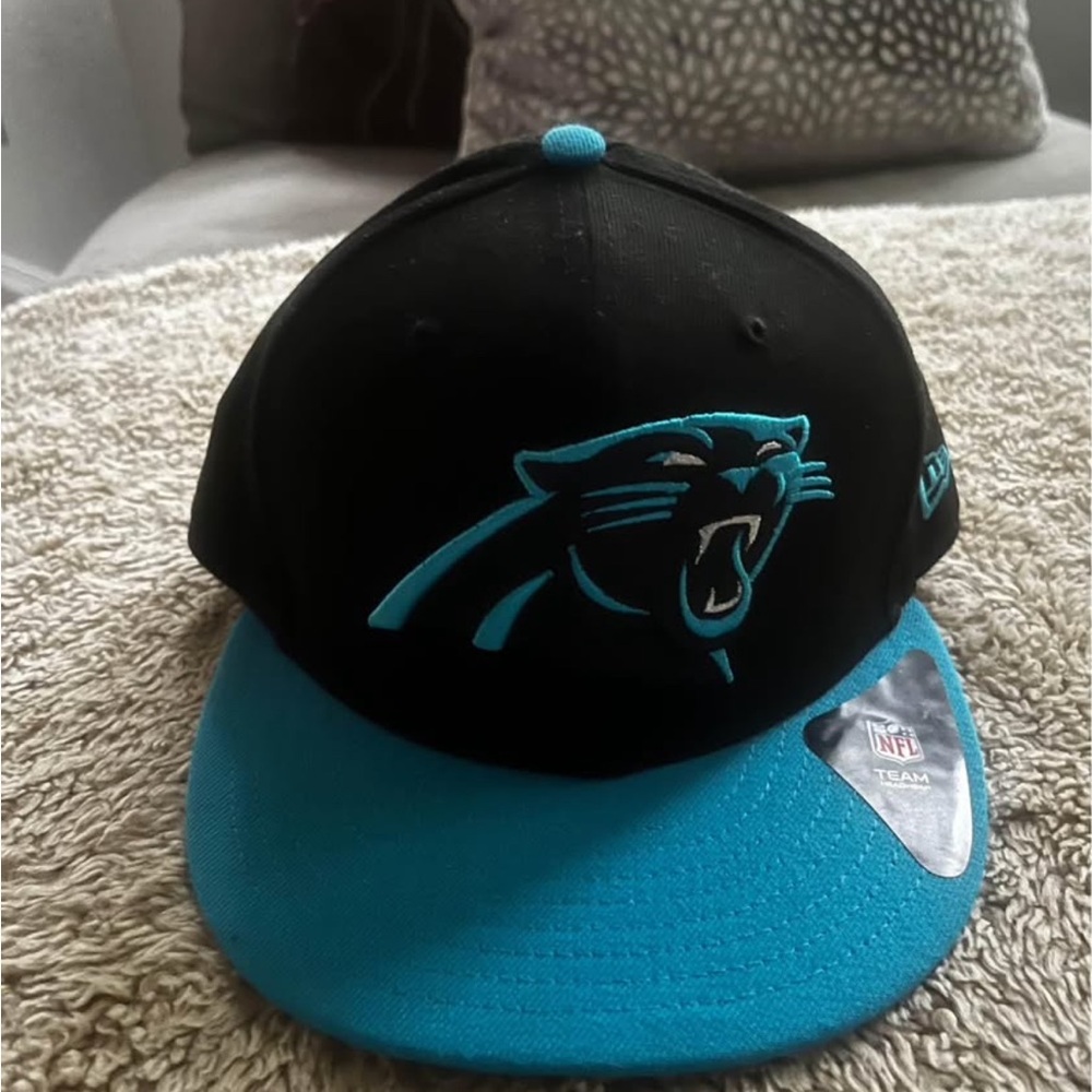 NFL Black and Teal Carolina Panthers Cap